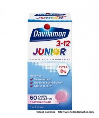 Davitamon Junior 3+ Chewable Vitamins Raspberry 60 pc